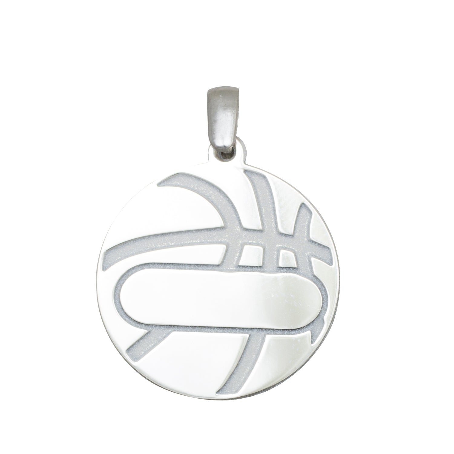 Basketball Name Pendant Sterling Silver